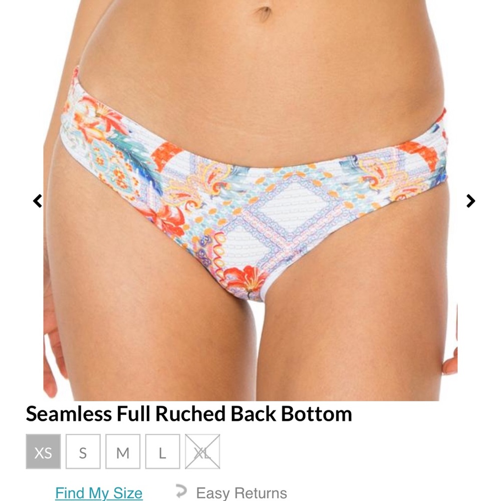 Luli Fama Seamless Full Ruched Back Bottom NWT XS